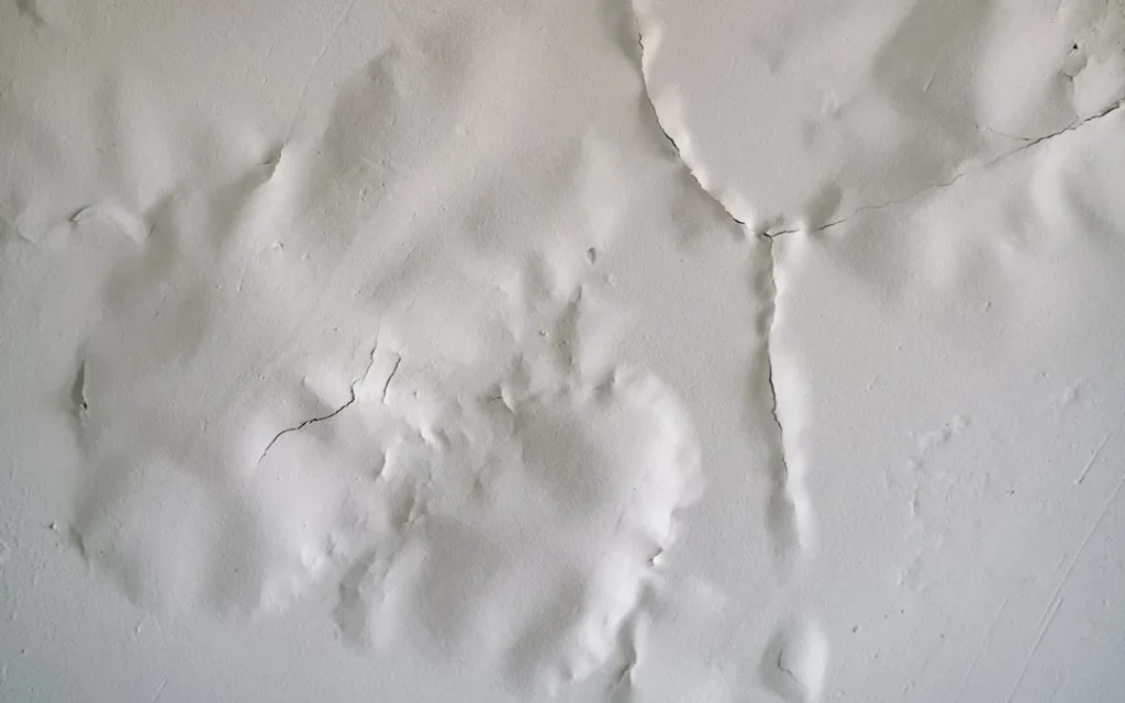 Ceiling leak caused by slab leak in Enterprise home”