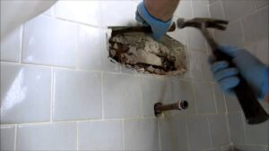 leaks under bathroom tiles